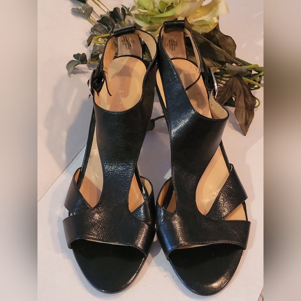 NINE WEST HEELED SANDAL  ALL LEATHER NEW